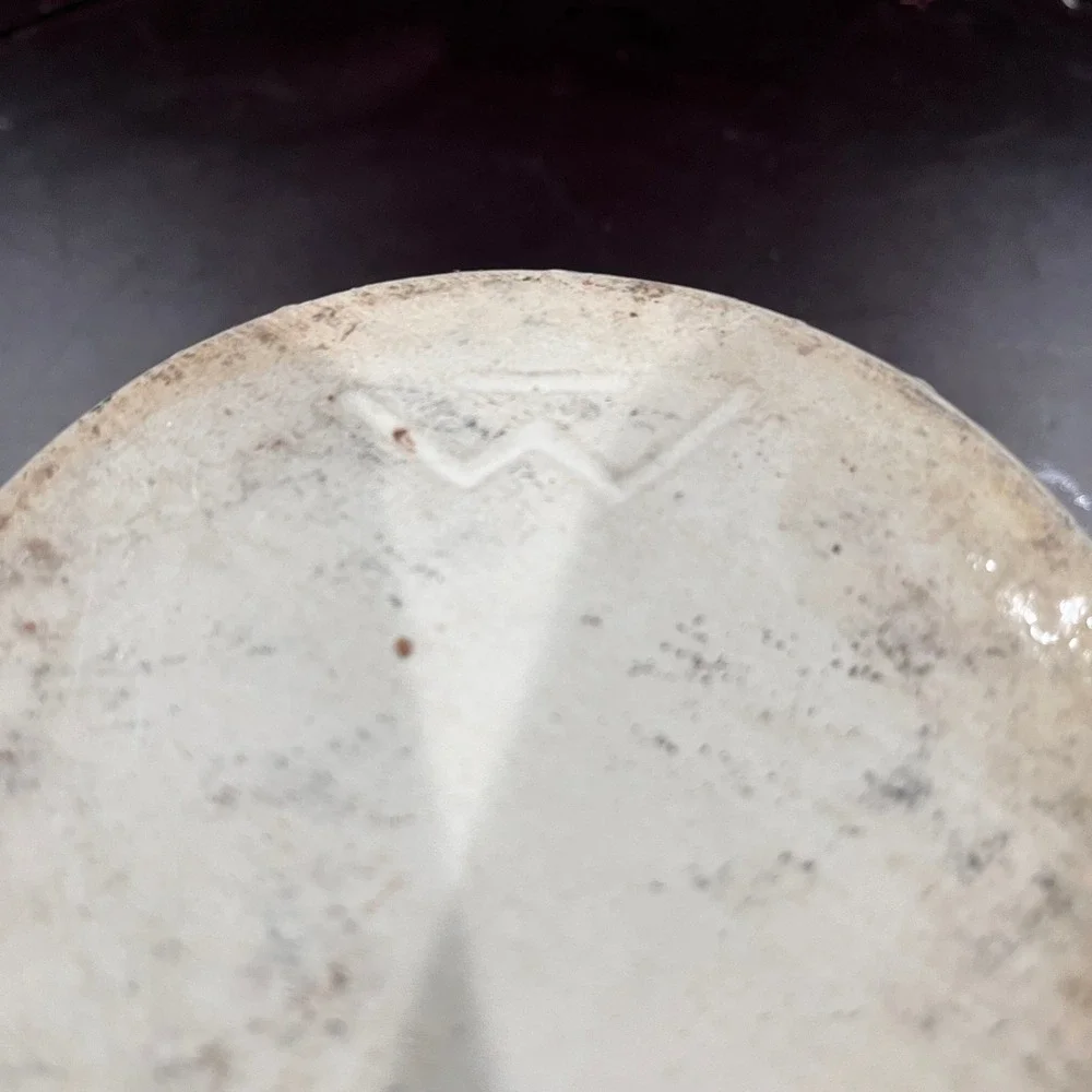 Vintage Cream Ceramic Bowl Rustic Farmhouse Decor Embossed Design 6 inch
